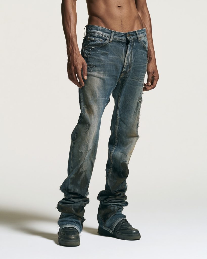 Dirty Oil Stacked Denim